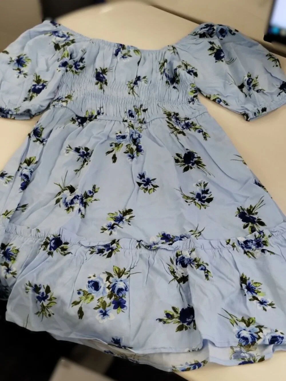 The Children's Place Floral Light blue dress / Size M/M   7/8
